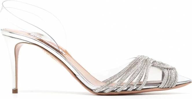 Aquazzura Gatsby Sling pumps Zilver