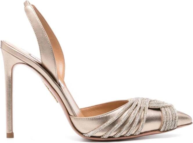 Aquazzura Gatsby slingback pumps Beige