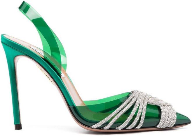 Aquazzura Gatsby slingback pumps Groen