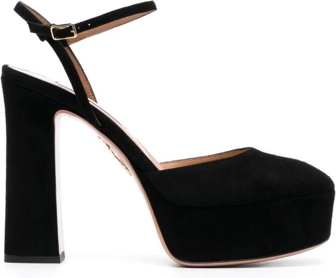 Aquazzura Groove leren schoenen Zwart