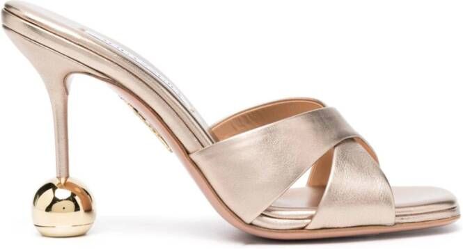 Aquazzura Leren muiltjes Goud