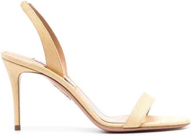 Aquazzura Leren sandalen Beige