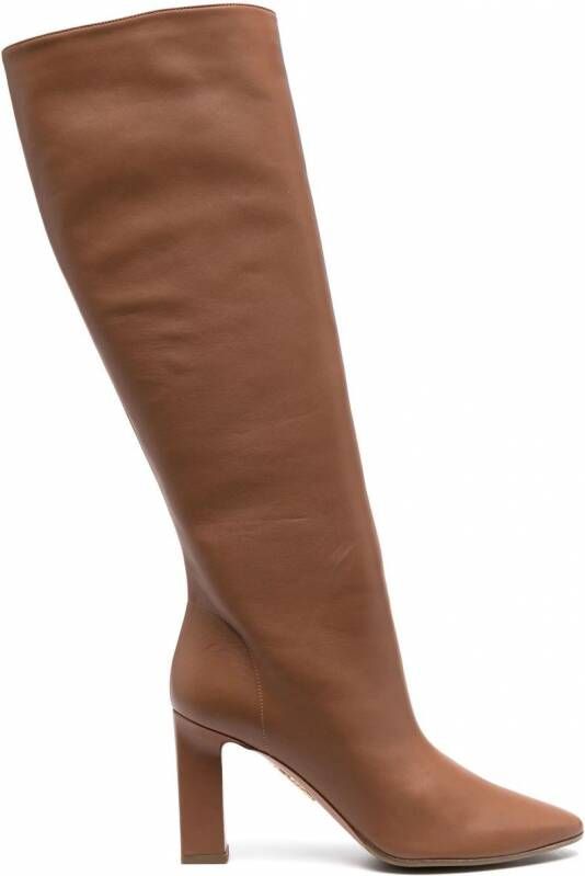 Aquazzura Manzoni knielaarzen Bruin