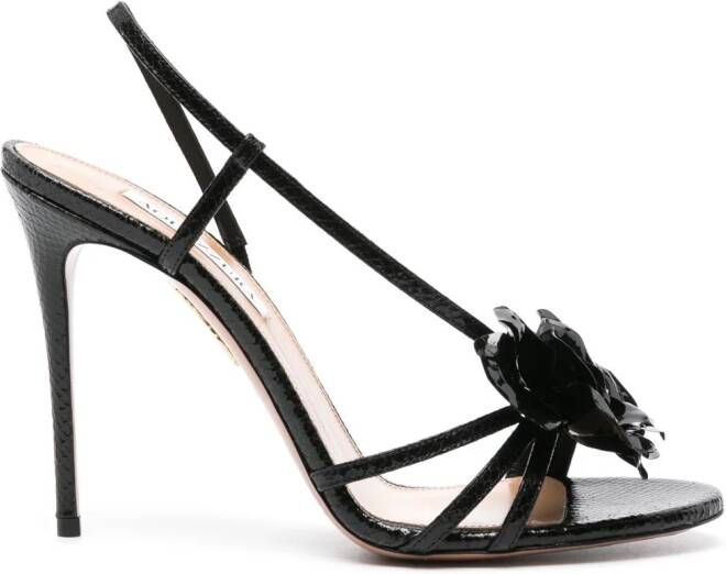 Aquazzura Marquise leren sandalen Zwart