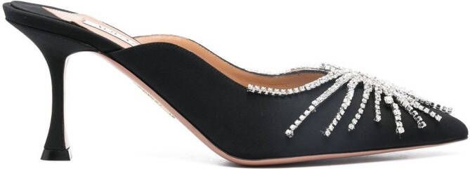 Aquazzura Muiltjes verfraaid met kristallen Blauw