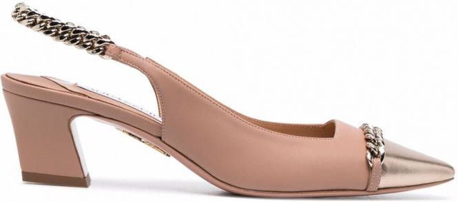 Aquazzura Nikki slingback pumps Goud