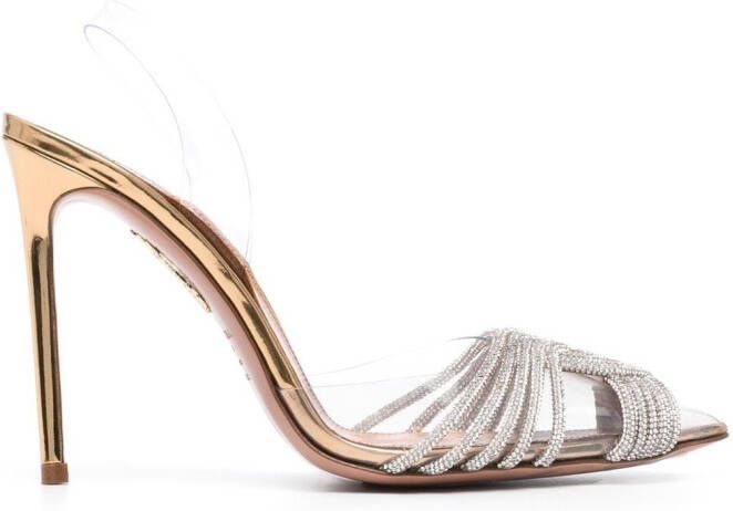 Aquazzura Gatsby slingback pumps Goud