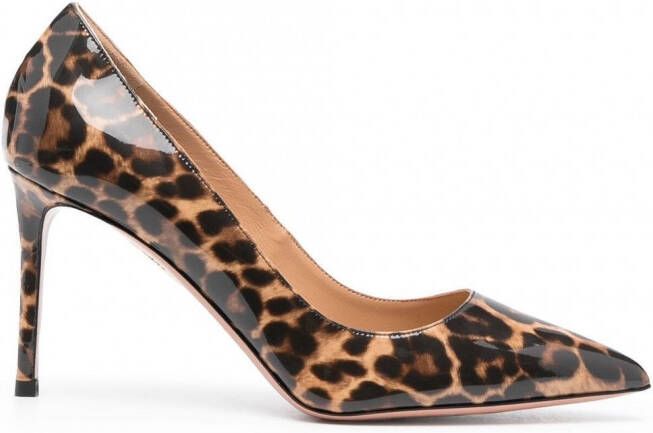 Aquazzura Pumps met luipaardprint Bruin
