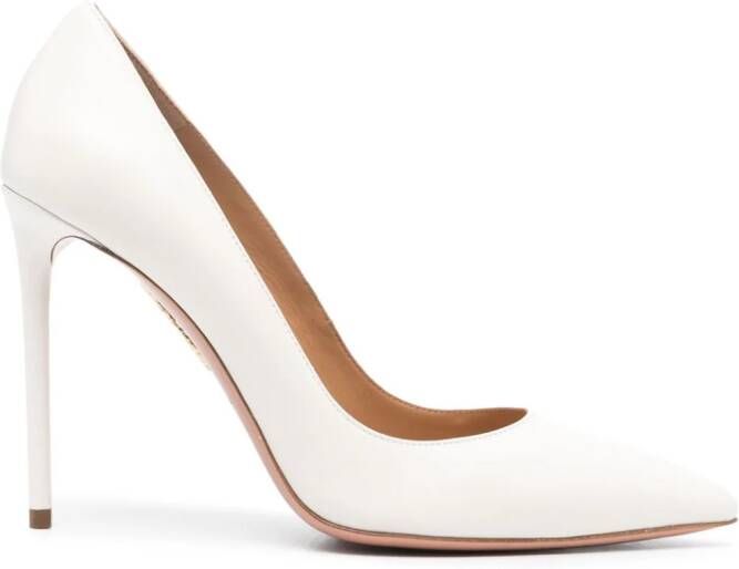 Aquazzura Purist pumps met puntige neus 105 mm Beige