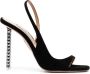 Aquazzura Rock Chic 105mm suède sandalen Zwart - Thumbnail 1