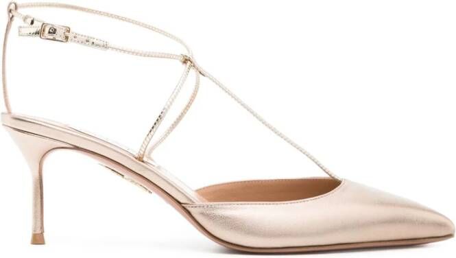 Aquazzura Roman Romance suède pumps Goud