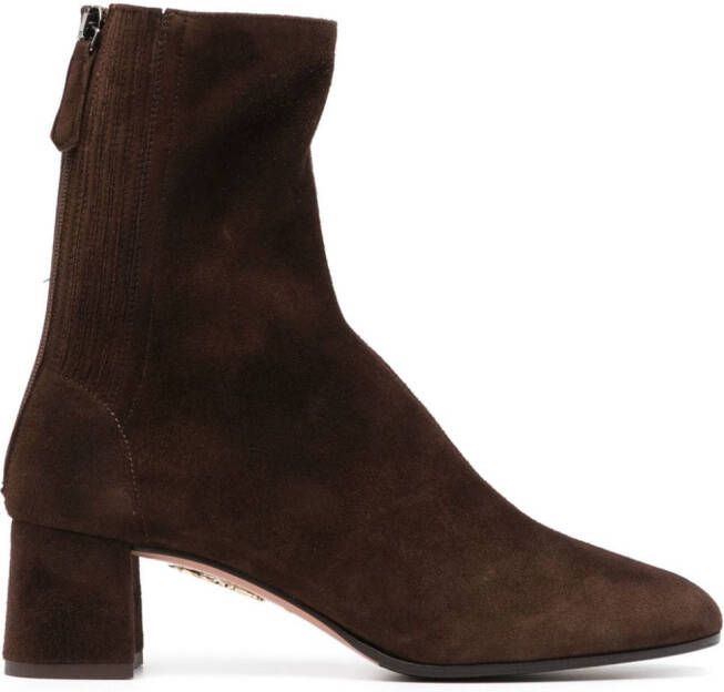 Aquazzura Saint Honore suède laarzen Bruin
