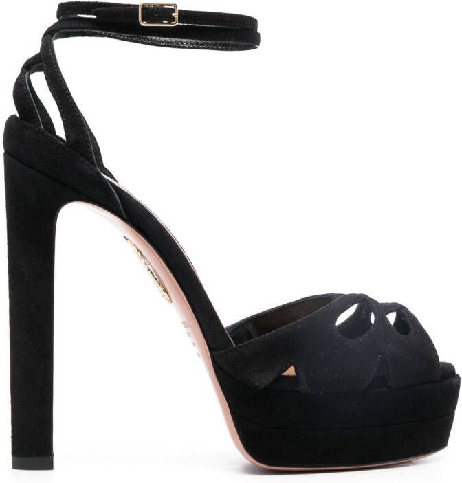 Aquazzura Sandalen met plateauzool Zwart