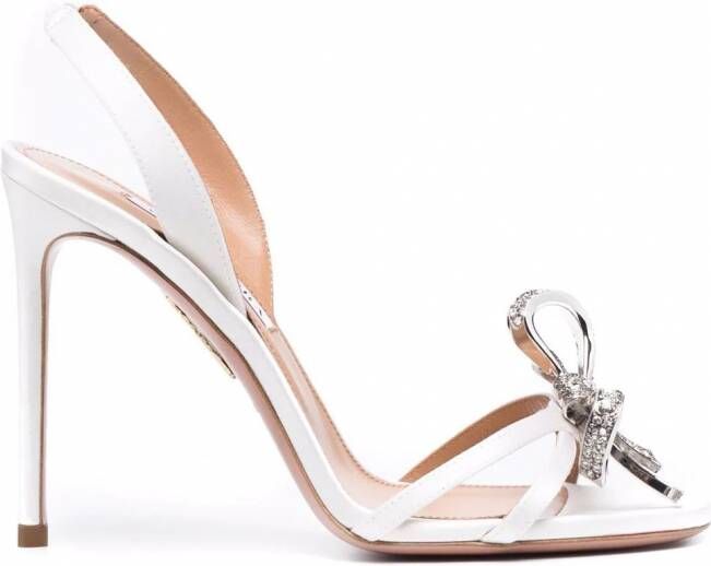 Aquazzura Sandalen met strikdetail Wit