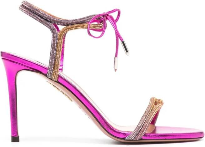 Aquazzura Sandalen verfraaid met kristal (100 mm) Roze