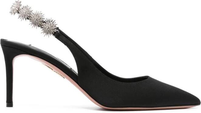 Aquazzura Slingback pumps met kristallen Zwart