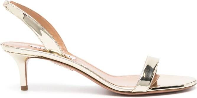 Aquazzura So Nude leren sandalen Goud