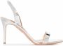 Aquazzura So Nude metallic slingback sandalen Zilver - Thumbnail 1