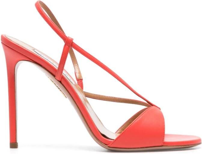 Aquazzura Sognare 105mm leren sandalen Rood