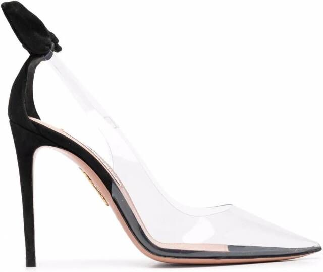 Aquazzura Stiletto's met strikdetail Zwart