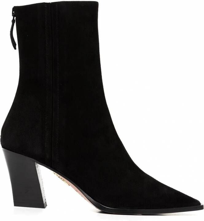 Aquazzura Suède enkellaarzen Zwart