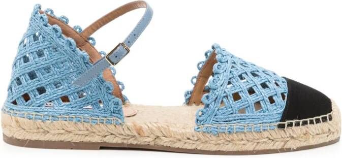 Aquazzura Sunburst gehaakte espadrilles Blauw