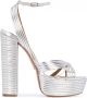 Aquazzura Sundance 140 sandalen met plateauzool Zilver - Thumbnail 1