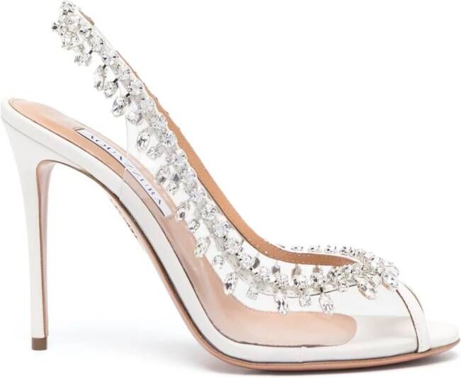 Aquazzura 110 mm Temptation sandalen Wit
