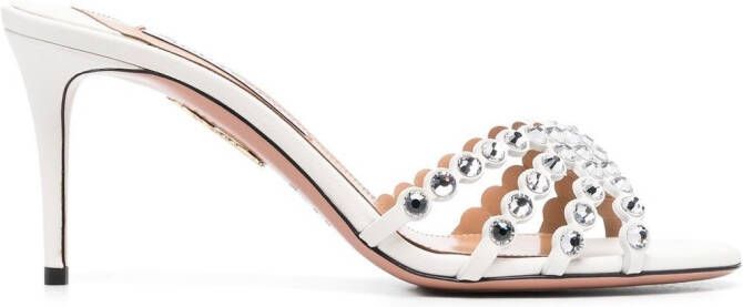 Aquazzura 80 mm Tequila sandalen Wit