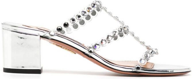 Aquazzura Tequila Plexi muiltjes Zilver