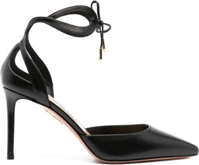 Aquazzura Tessa leren pumps Zwart