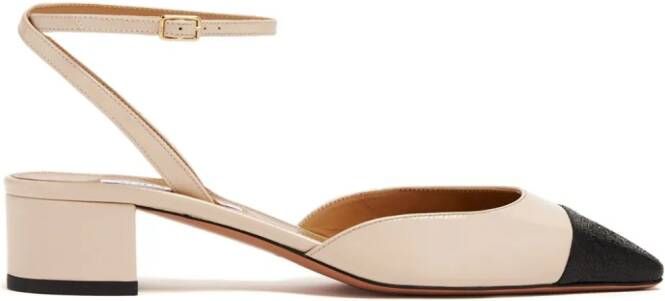 Aquazzura Tweekleurige pumps Beige