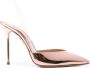 Aquazzura V Plexi leren pumps Roze - Thumbnail 1