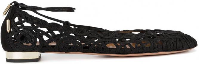 Aquazzura zwarte Kya Ballet Flats