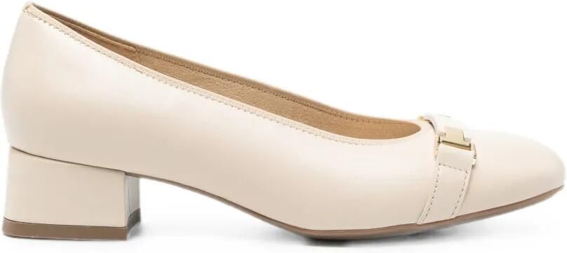 ARA Graz pumps met blokhak en gesp-detail Beige