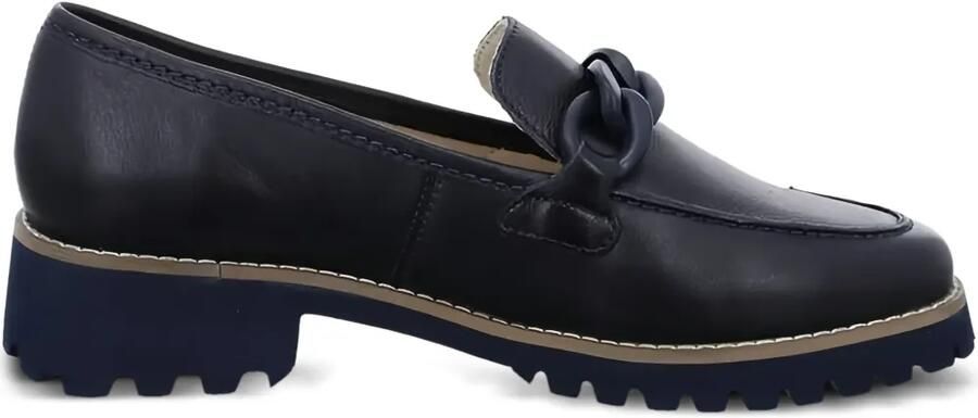 ARA Leren loafers met geknoopt detail Blauw