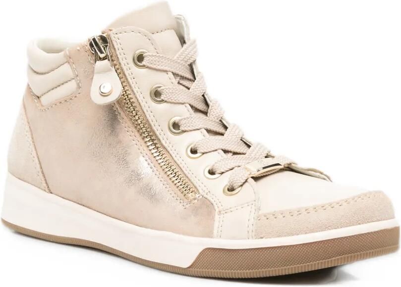 ARA metallic side-zip sneakers Beige