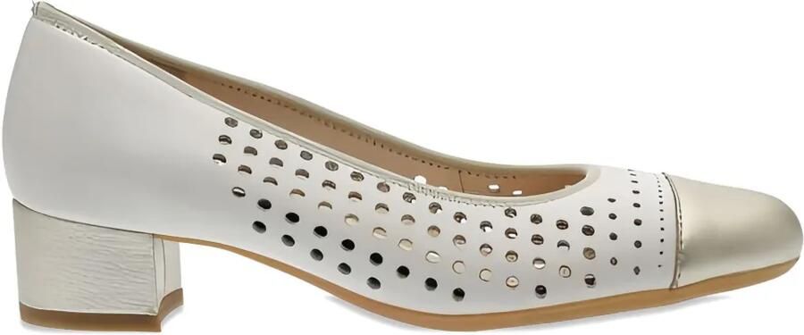 ARA Nizza geperforeerde leren pumps Beige
