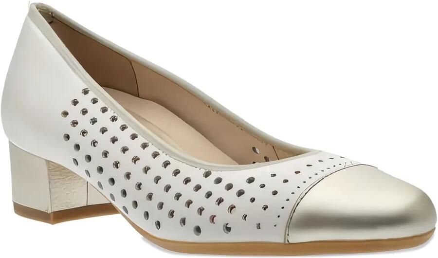 ARA Nizza geperforeerde leren pumps Beige - Foto 3