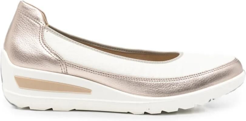 ARA Pumps met metallic-effect en sleehak Wit