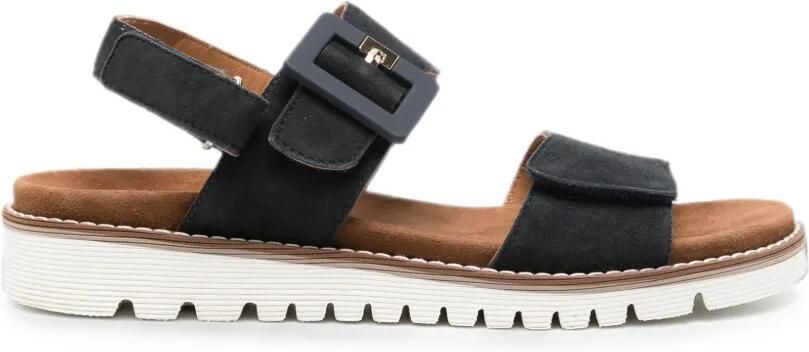 ARA Sandalen met klittenband en gespdetail Blauw