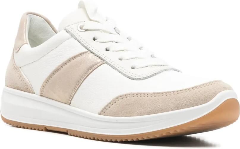 ARA Sneakers met suède vlakken en rits aan de zijkant Wit - Foto 2