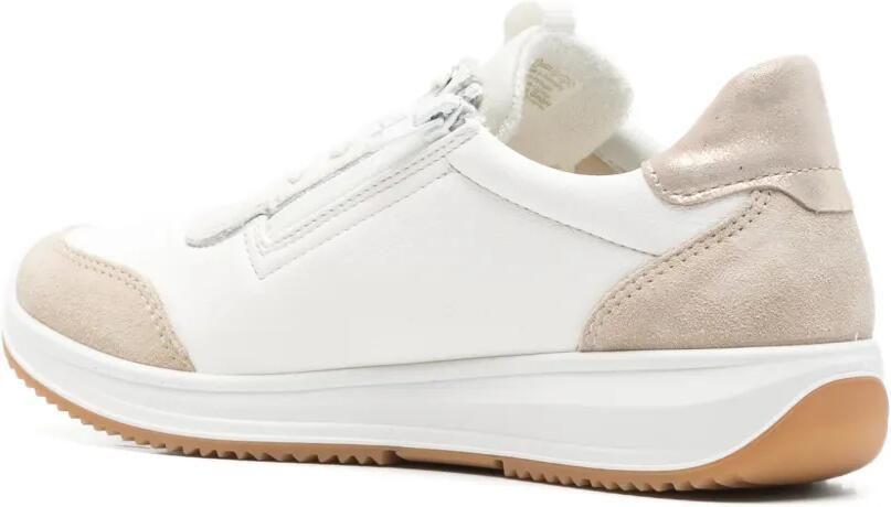 ARA Sneakers met suède vlakken en rits aan de zijkant Wit - Foto 3