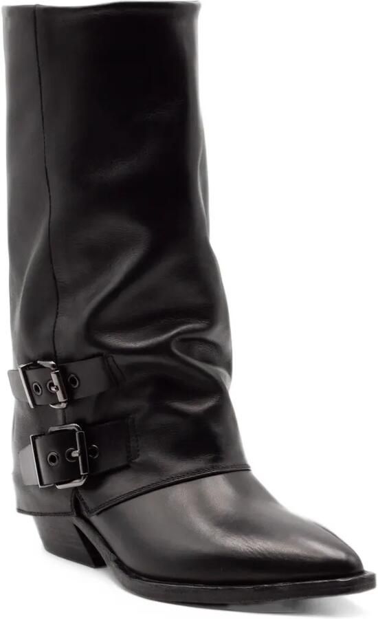 Archive buckle-detail square-toe boots Zwart - Foto 2
