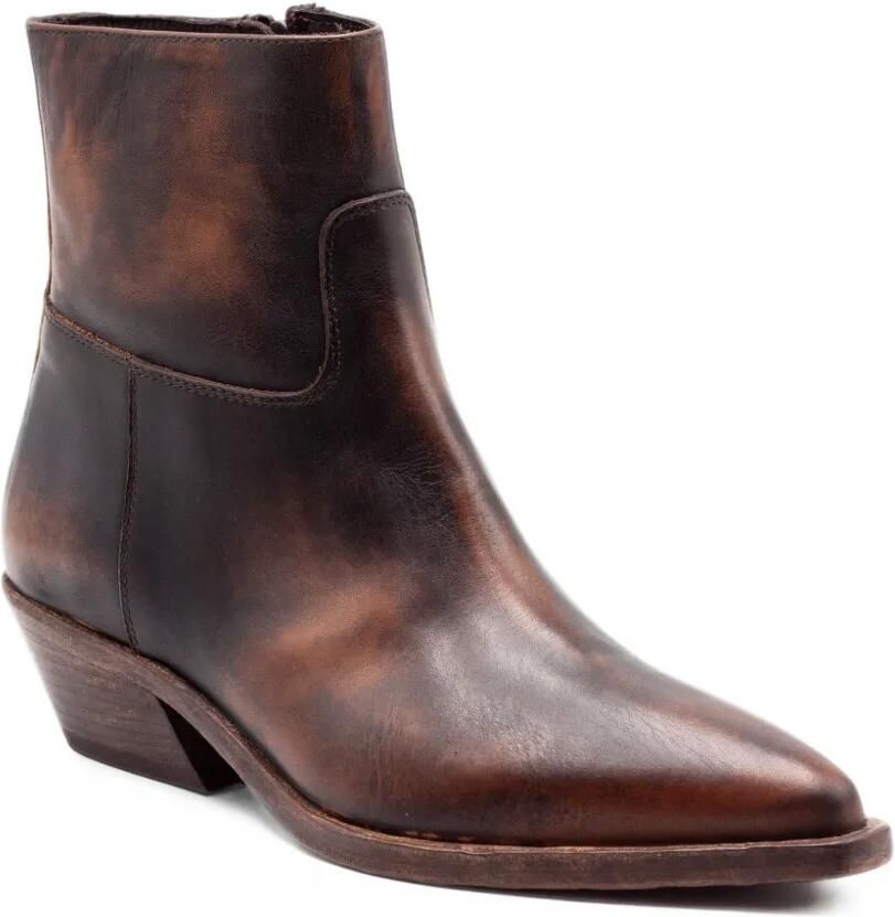 Archive burnished leather ankle boots Bruin - Foto 2