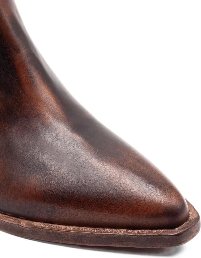 Archive burnished leather ankle boots Bruin - Foto 3