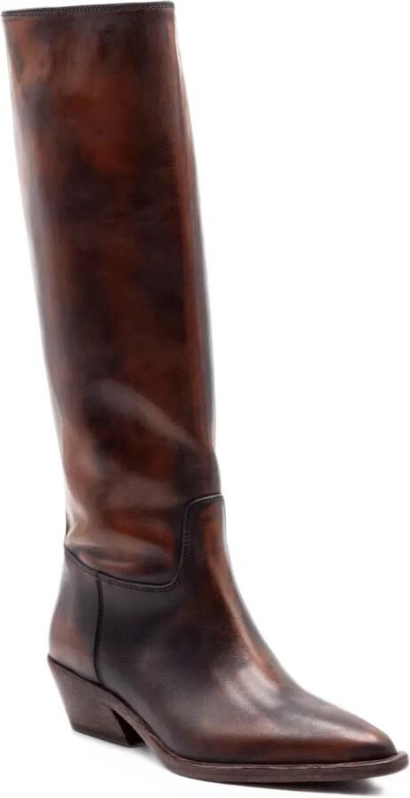 ARCHYVE pointed-toe knee-high boots Bruin - Foto 4
