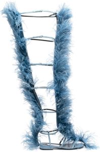 AREA x Sergio Rossi Amazona sandalen Blauw