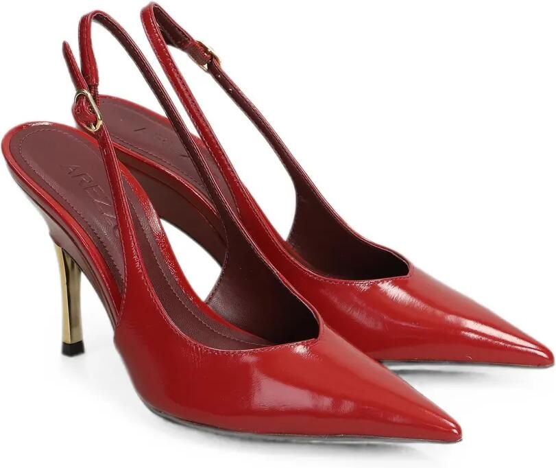Arezzo Leren pumps Rood - Foto 4