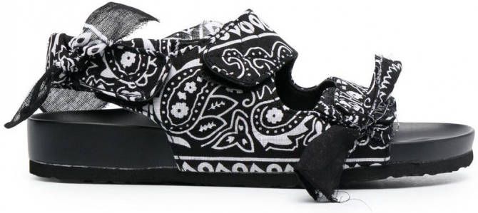 Arizona Love Apache bandana sandalen met print Zwart
